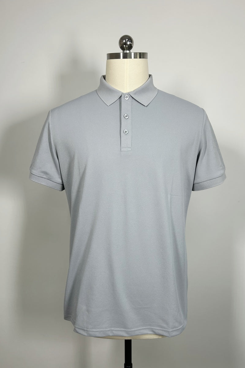 Unisex Performance Dry-Fit Piqué Polo Shirt U-01-006 Light Grey,Denim