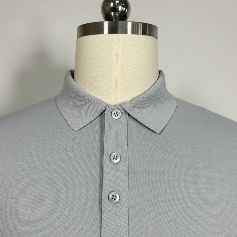 Unisex Performance Dry-Fit Piqué Polo Shirt U-01-006 Light Grey,Denim