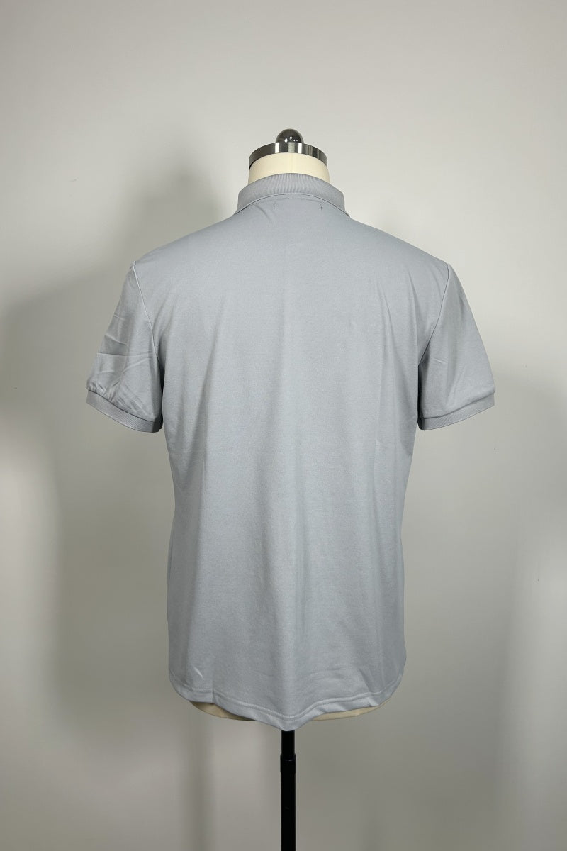 Unisex Performance Dry-Fit Piqué Polo Shirt U-01-006 Light Grey,Denim