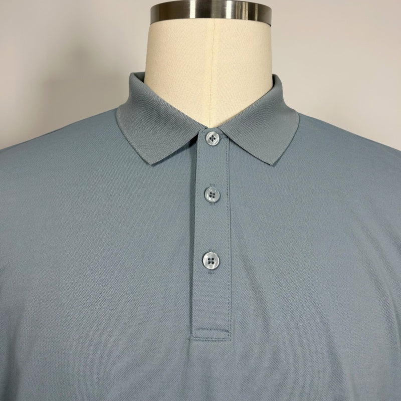 Unisex Performance Dry-Fit Piqué Polo Shirt U-01-006 Light Grey,Denim