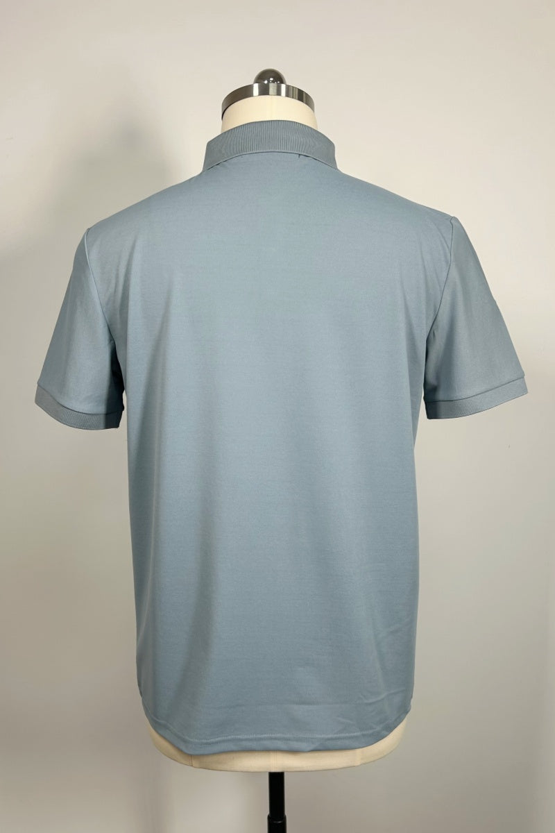 Unisex Performance Dry-Fit Piqué Polo Shirt M-01-006 Denim