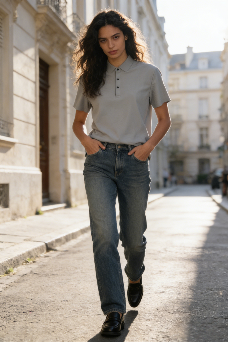 Polo unisex de piqué de alto rendimiento con costuras térmicas. Ideal para golf o ropa deportiva. M-01-007 Azul marino