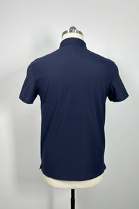 Polo unisex de piqué de alto rendimiento con costuras térmicas. Ideal para golf o ropa deportiva. M-01-007 Azul marino