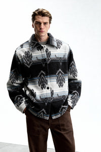 Unisex Big Fleece Shirts|Simple and Premium|Hip Pockets|Button-Up|M-06-001 BlackBlue