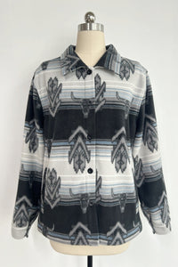 Unisex Big Fleece Shirts|Simple and Premium|Hip Pockets|Button-Up|W-06-001 BlackBlue