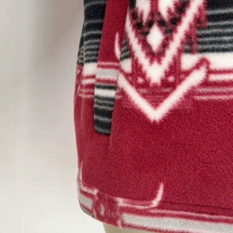 Unisex Big Fleece Shirts|Simple and Premium|Hip Pockets|Button-Up|W-06-001 BlackRed