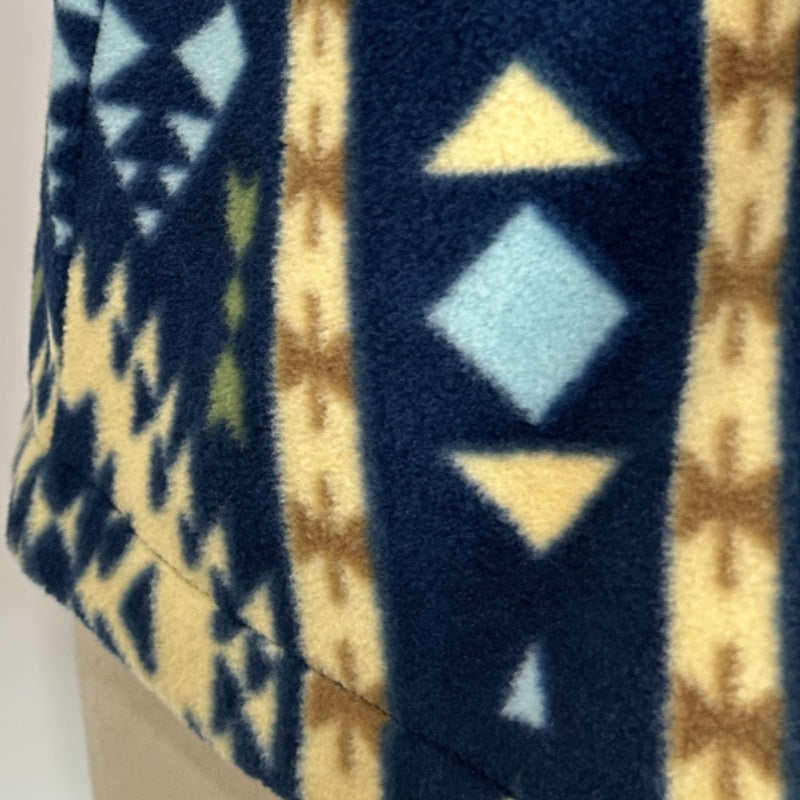 Women's Tasty High-Quality Fleece Pullover With Shawl Collar W-06-004-480 Navy Aztec