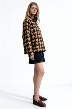 All-Day Cozy Quarter Snap Down Fleece Cadet|Hip Pocket|W-06-006 Dark Choc