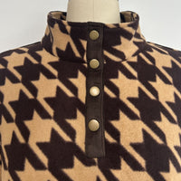 All-Day Cozy Quarter Snap Down Fleece Cadet|Hip Pocket|W-06-006 Dark Choc