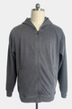 Unisex Vintage Look Garment Washed Full Zip Sweatshirt with Welt Hip Pockets U-07-022-Black ,Army ,Graphite,Navy
