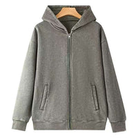 Unisex Vintage Look Garment Washed Full Zip Sweatshirt｜Hip Welted Pockets W-07-022-300 Army