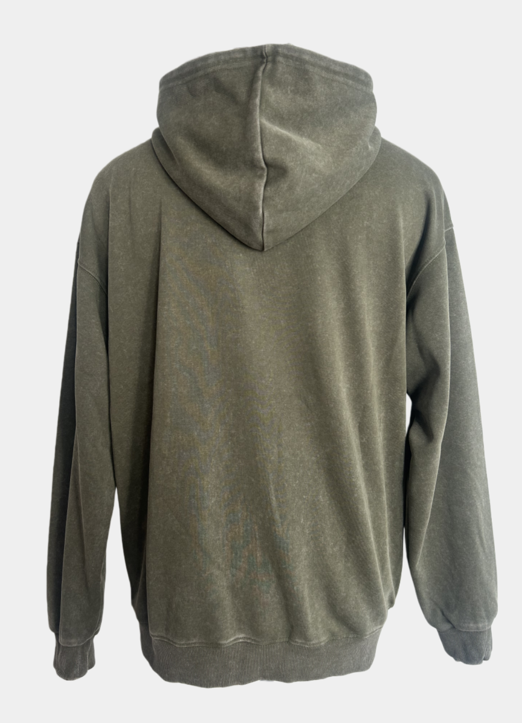 Unisex Vintage Look Garment Washed Full Zip Sweatshirt｜Hip Welted Pockets W-07-022-300 Army
