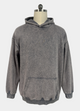 Unisex Vintage Garment-washed Hoodie|Relaxed Fit|Kangaroo Pouch Pocket W-07-023 Graphite