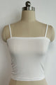 Women’s Stretch Camisole Spaghetti Crop Top-W-01-003 White
