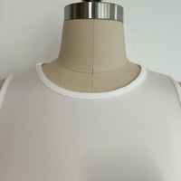 Women’s Mid-Neck Cropped Tank Top W-01-004 Black, White