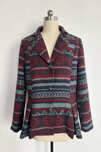 Women's Elegant Wool Jacket with Suit-type Collar and Feminine Flow|W-02-002-480