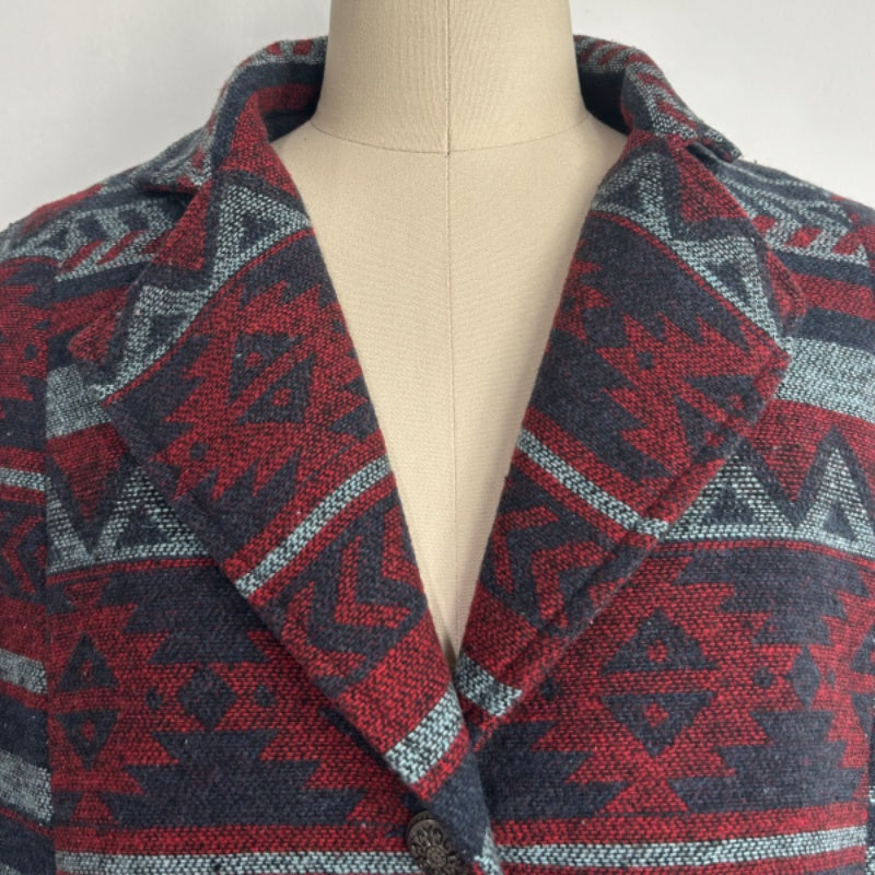 Women's Elegant Wool Jacket with Suit-type Collar and Feminine Flow|W-02-002-480