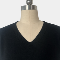 Women's Everyday Soft V-neck Cozy Sweater|One Size Fits Most|W-03-011|Black