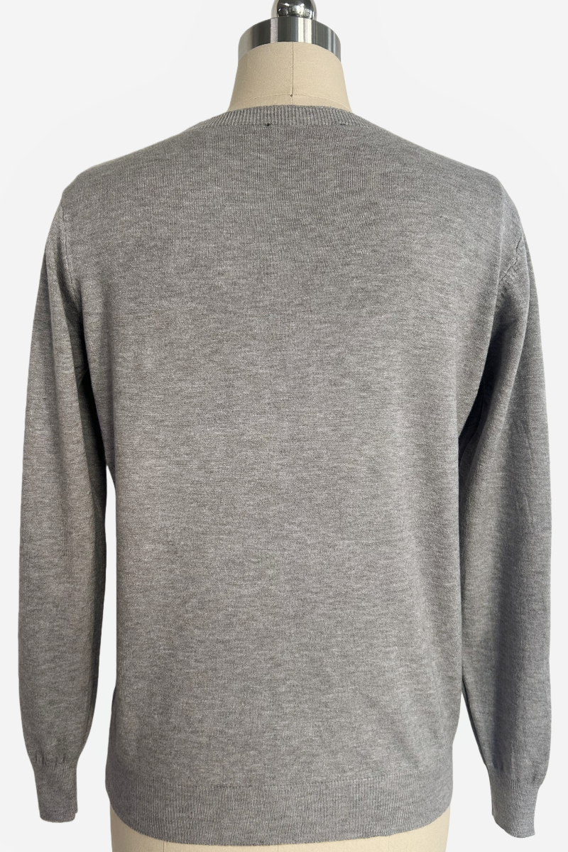 Women's Everyday Soft V-neck Cozy Sweater|One Size Fits Most|W-03-011 Light Grey