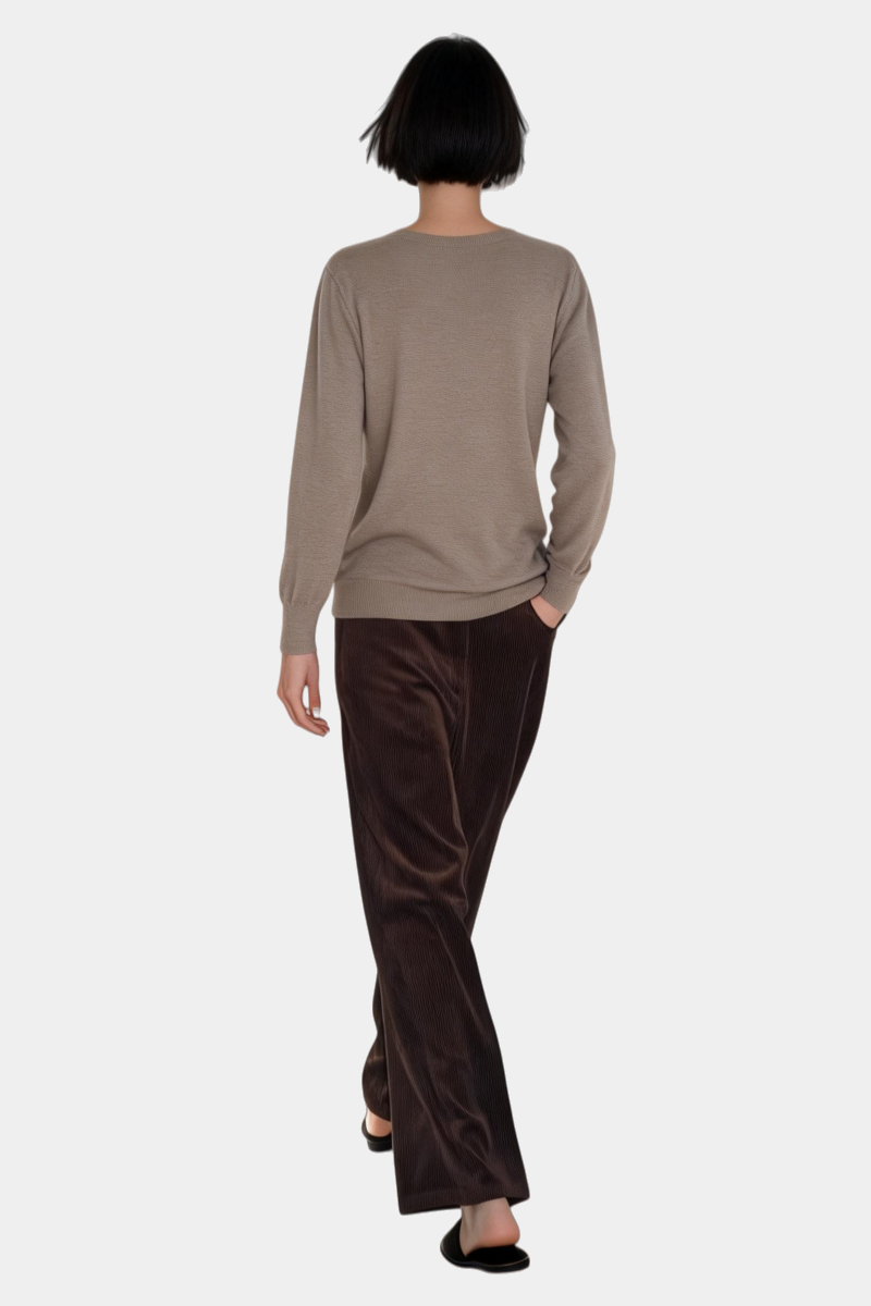 Women's Everyday Soft V-neck Cozy Sweater|One Size Fits Most|W-03-011 Oatmeal