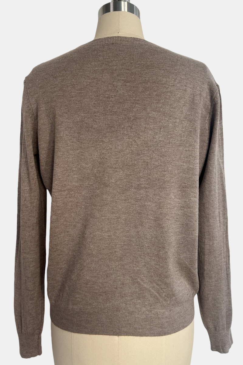 Women's Everyday Soft V-neck Cozy Sweater|One Size Fits Most|W-03-011 Khaki