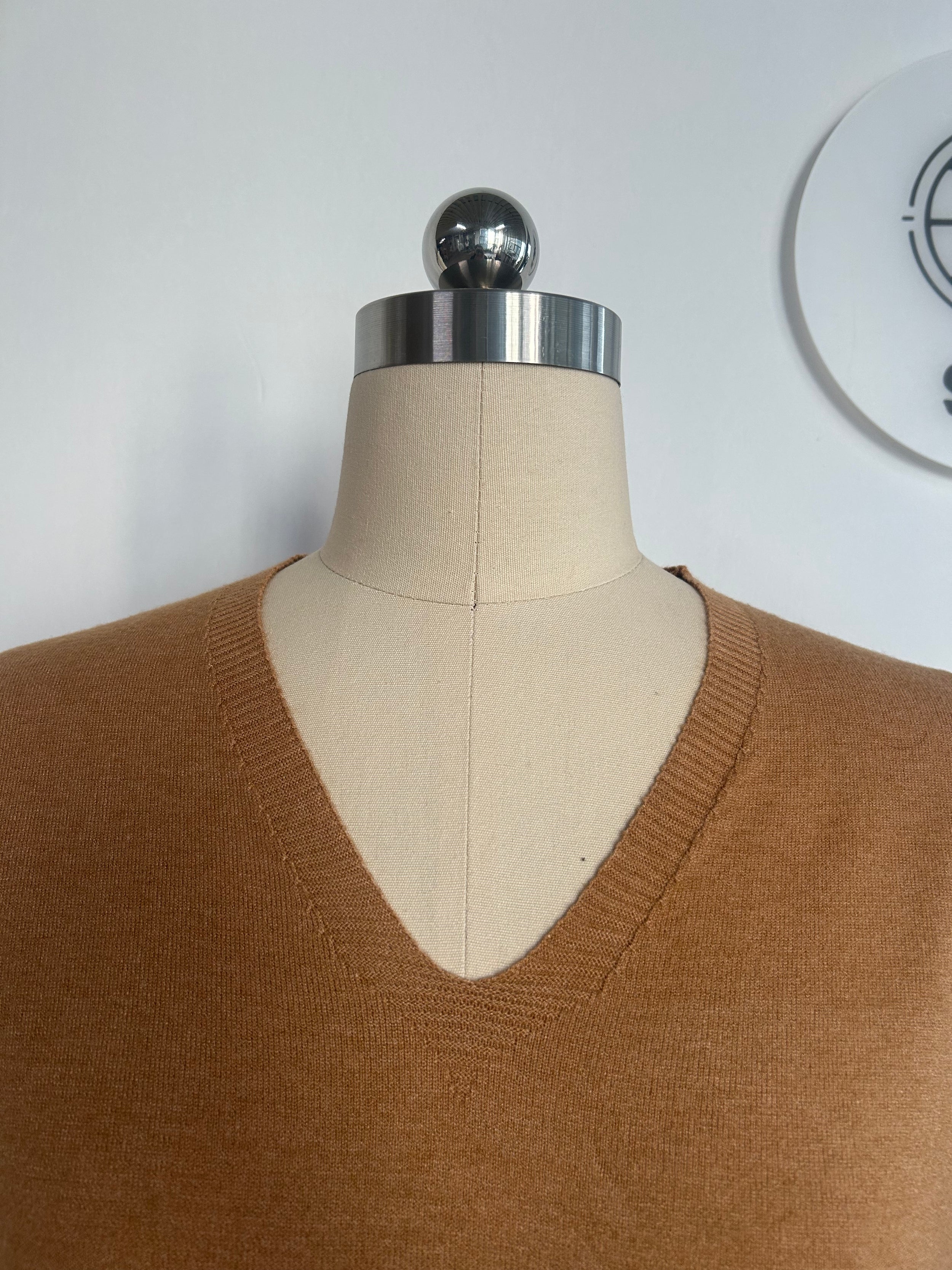 Women's Everyday Soft V-neck Cozy Sweater|One Size Fits Most|W-03-011 Mocha