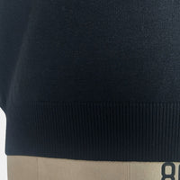 Suéter de punto suave con capucha para mujer - Estilo relajado y básico para el día a día W-03-012-Negro