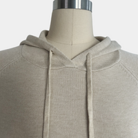 Women's Soft Knit Hooded Sweater-Relaxed Everyday Essential W-03-012-Oatmeal