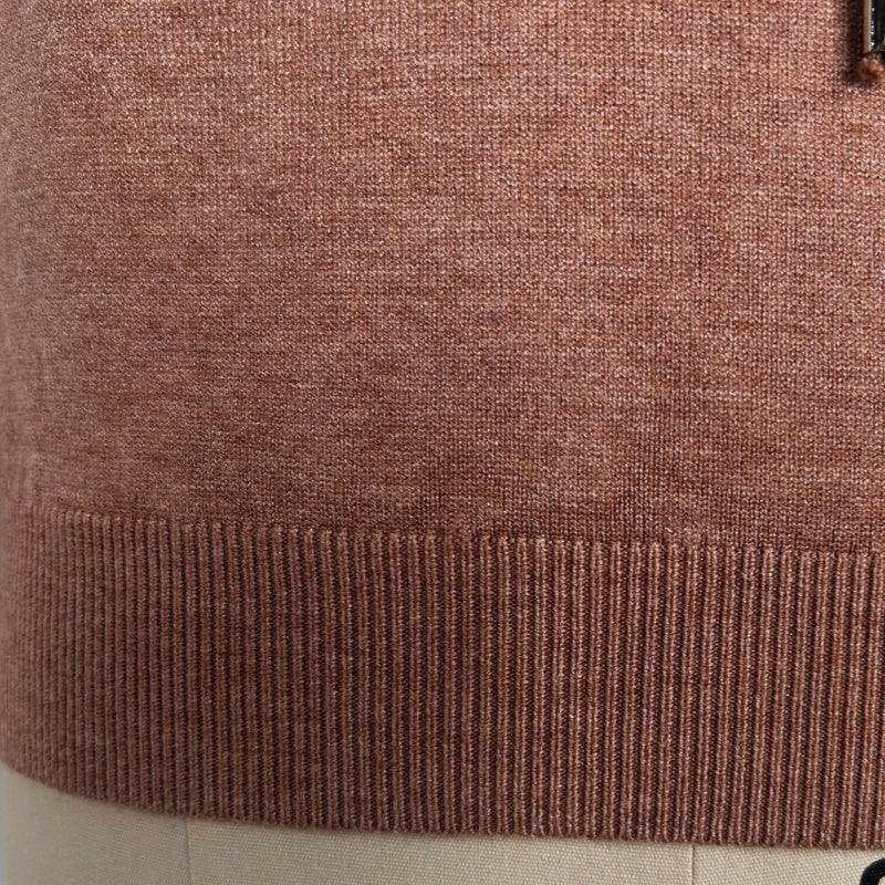 Women's Soft Knit Hooded Sweater-Relaxed Everyday Essential W-03-012-Cinnamon