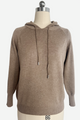 Women's Soft Knit Hooded Sweater-Relaxed Everyday Essential W-03-012-Heather Khaki