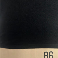 Chaleco de punto suave con cuello en V: prenda ligera para uso diario W-03-014 Negro