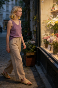 Chaleco de punto suave con cuello en V: prenda ligera para uso diario W-03-014 Negro