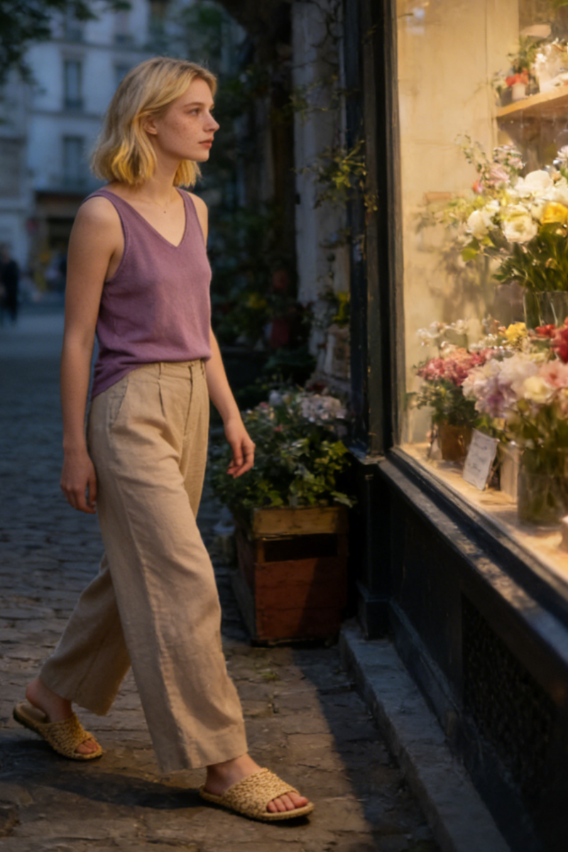 Chaleco de punto suave con cuello en V: prenda ligera para uso diario W-03-014 Negro