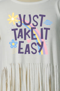 Slinky Knit Crop Top with Swaying Bottom Fringes|W-04-001-Black,White