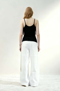 Camisola de punto con detalle de flecos para mujer - Mezcla de rayón ligero - W-04-012-010