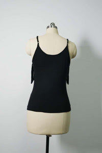 Camisola de punto con detalle de flecos para mujer - Mezcla de rayón ligero - W-04-012-010