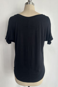 The Ultimate Drape Oversized Tee | 160 GSM Fluid Jersey W-04-014-black
