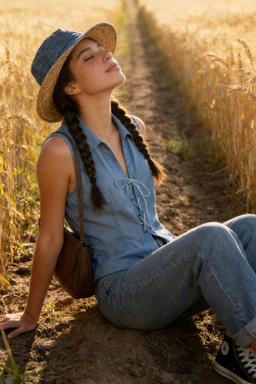 Camisa de corte princesa a medida | Ante con cordones y bajo moldeado | W-05-005-480