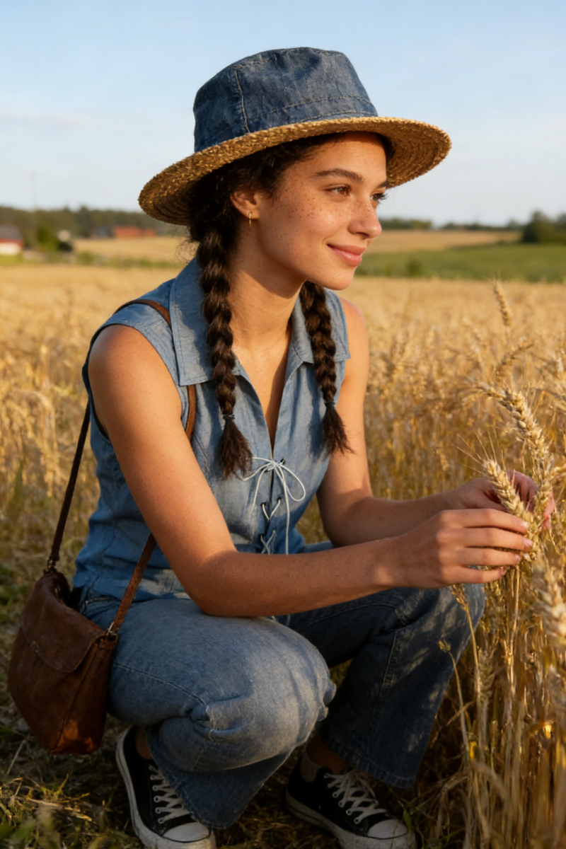 Camisa de corte princesa a medida | Ante con cordones y bajo moldeado | W-05-005-480
