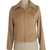 Chaqueta de ante vegano con cremallera de inspiración western | Peso medio W-05-007-075