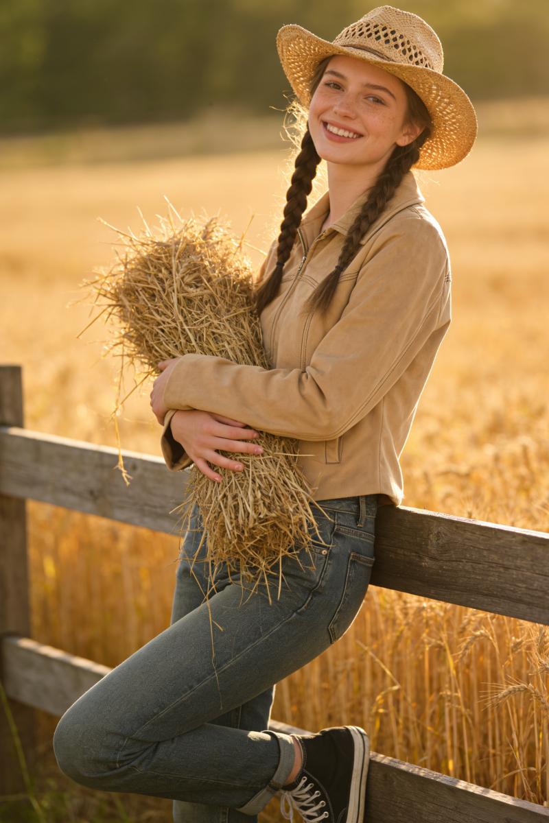 Chaqueta de ante vegano con cremallera de inspiración western | Peso medio W-05-007-075