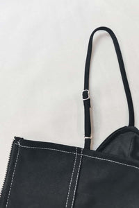 The Scroll Embroidery Peplum Camisole | Mid-Weight Vegan Suede W-05-008-010 Black,Charcoal,Sand