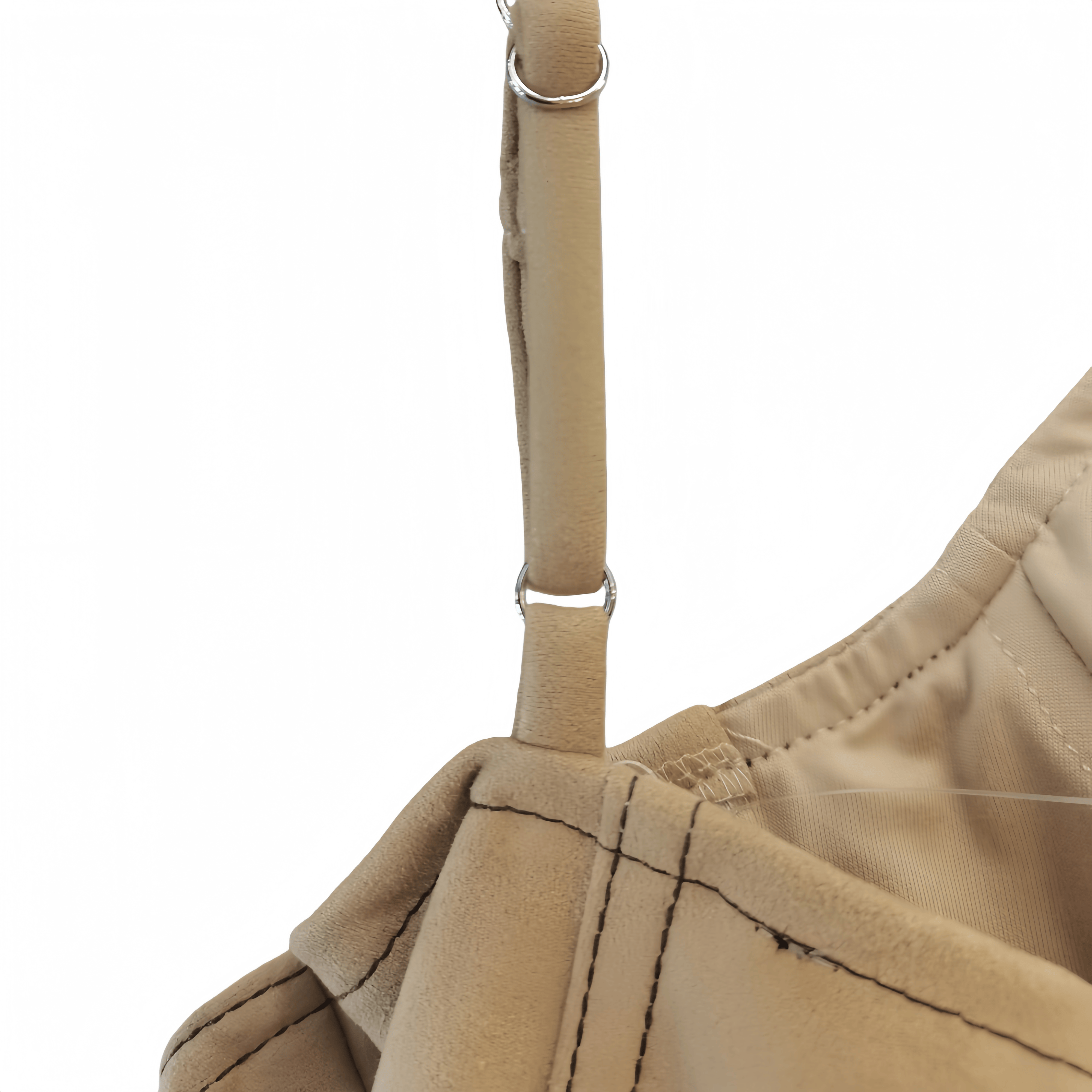 The Scroll Embroidery Peplum Camisole | Mid-Weight Vegan Suede W-05-008-010 Black,Charcoal,Sand