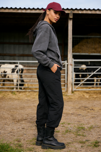 Sudadera unisex con cierre completo, lavado a máquina y aspecto vintage | Bolsillos ribeteados en la cadera W-07-022-040 Grafito