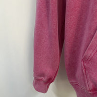 Women's Vintage Garment-washed Hoodie|Relaxed Fit|Kangaroo Pouch Pocket -U-07-024 Heather Pink , Purple