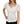 Blusa de algodón con ojales bordados atemporales y cuerpo tipo corsé con volantes en el escote - W-08-002 Blanco