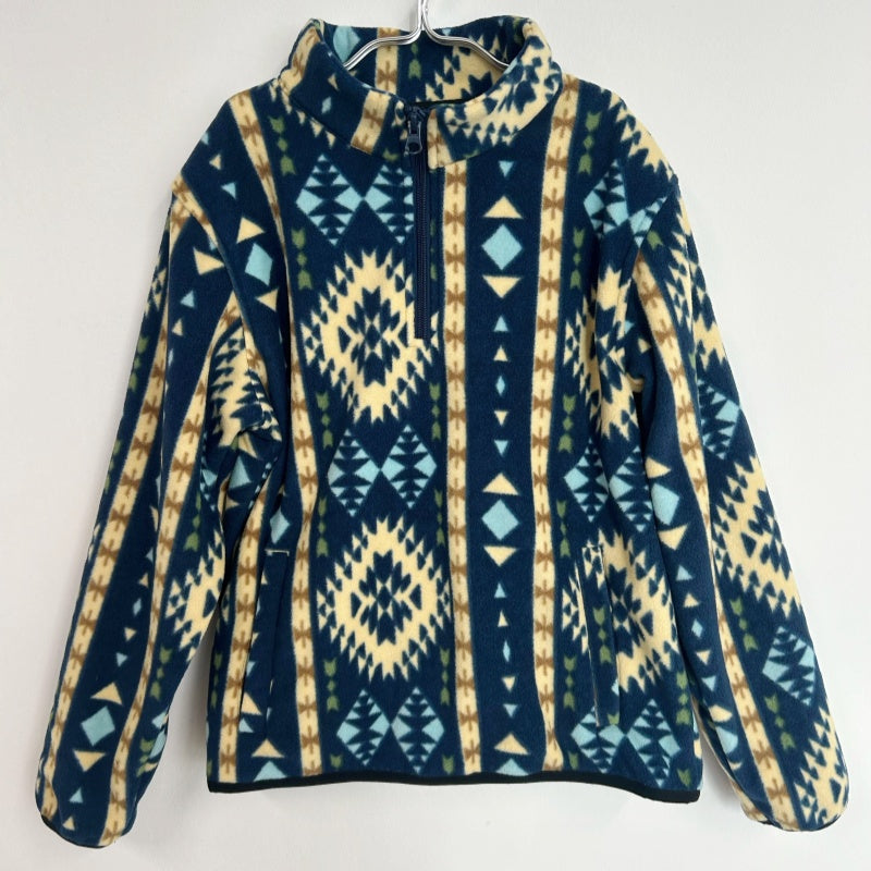 Boys' and girls' quarter-zip fleece jacket |  Y-06-008  Sky Blue，Navy