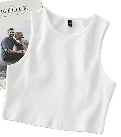 mid neck stretchy base layer and active tank top crop top